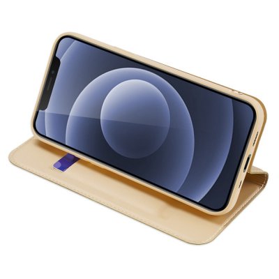 Dux Ducis Skin Pro Läderfodral iPhone 13 Mini Guld - Techhuset.se