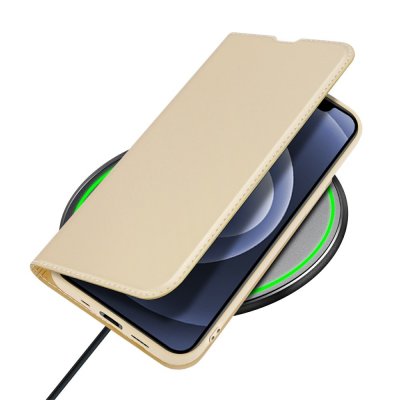 Dux Ducis Skin Pro Läderfodral iPhone 12 Mini Guld - Techhuset.se