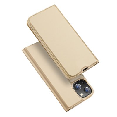 Dux Ducis Skin Pro Läderfodral iPhone 13 Mini Guld - Techhuset.se
