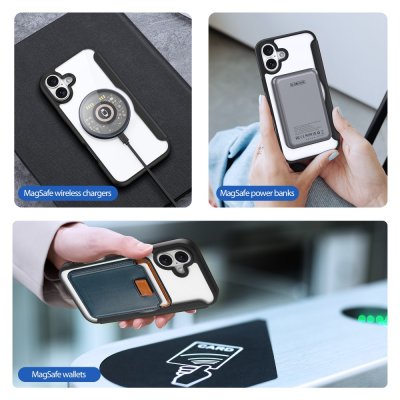 Fodral MagSafe iPhone 16 Plus Svart