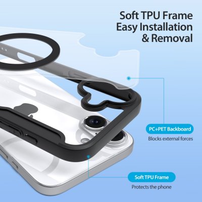 Fodral MagSafe iPhone 16 Plus Svart