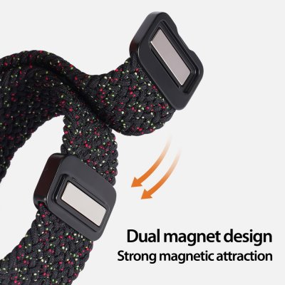 Dux Ducis Elastic Nylon Woven Strap Apple Watch Ultra 49mm Black Unity