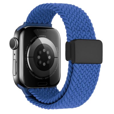 Apple Watch Ultra 2 49mm med blått vävt nylonarmband – bekväm passform