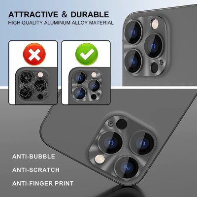 Köp Enkay Aluminium Kameraskydd iPhone 14 Pro/iPhone 14 Pro Max Silver Online