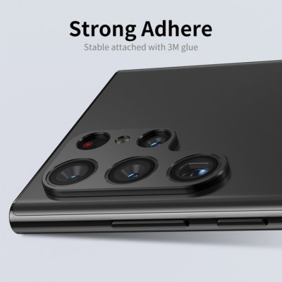 Enkay Aluminium Kameraskydd Samsung Galaxy S22 Ultra Mörkröd - Techhuset.se