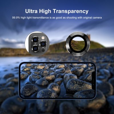 Enkay Kameraskydd iPhone 13 Pro Max Härdat Glas Blå - Techhuset.se