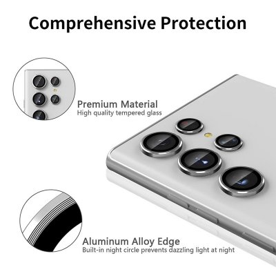 Enkay Kameraskydd Samsung Galaxy S22 Ultra Härdat Glas Svart - Techhuset.se