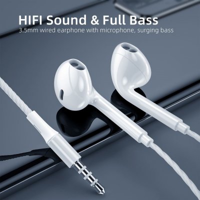 Köp Essager Earbud 3.5mm Hörlurar 1.2m Svart Online