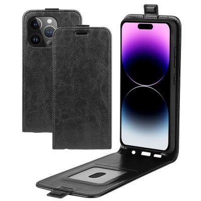 Köp Flip Läderfodral Iphone 15 Pro Svart Online