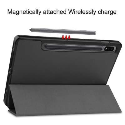 Köp Fodral Tri-Fold Galaxy Tab S7/S8 Med S Pen-hållare Svart Online