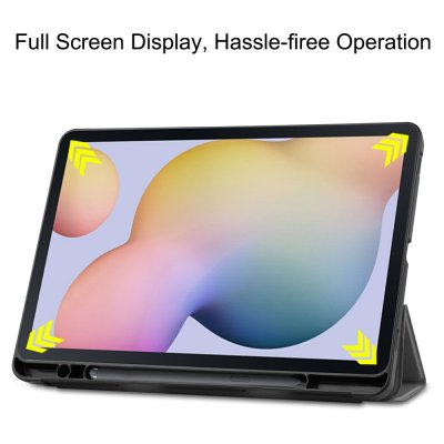 Köp Fodral Tri-Fold Galaxy Tab S7/S8 Med S Pen-hållare Grå Online