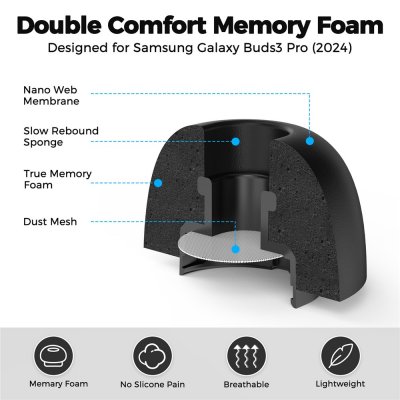 Ahastyle memory foam ear tips Galaxy Buds 3 Pro ergonomisk passform