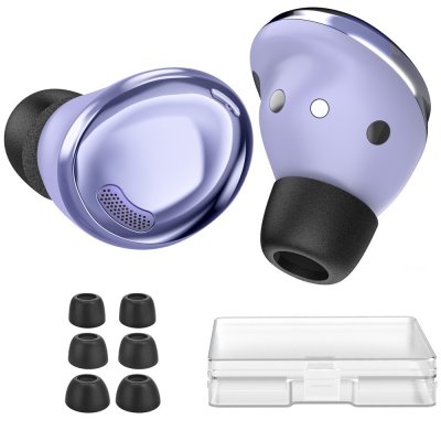 Ahastyle Galaxy Buds 2 Pro memory foam ear tips svart 3-pack öronproppar