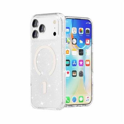 Skyddande TPU-skal med glittrig finish för iPhone 17 Pro