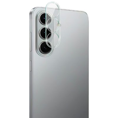 IMAK transparent linsskydd i härdat glas monterat på Samsung Galaxy S26 kamera