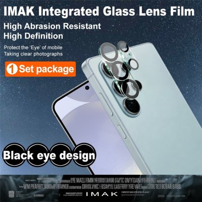 Härdat glas linsskydd från IMAK till Galaxy S26 Ultra i svart utförande