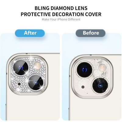 Köp Hat Prince Glitter Kameraskydd Aluminium iPhone 15/iPhone 15 Plus Grön Online