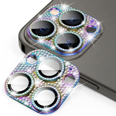 Köp Hat Prince Glitter Kameraskydd Aluminium iPhone 15 Pro/iPhone 15 Pro Max Multifärg Online