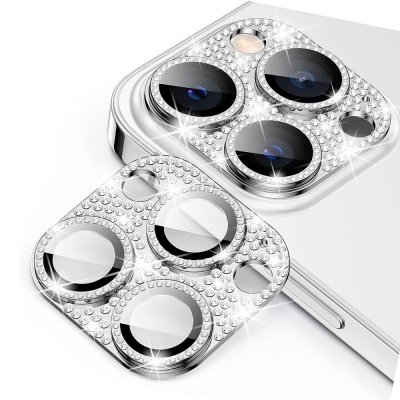 Köp Hat Prince Glitter Kameraskydd Aluminium iPhone 15 Pro/iPhone 15 Pro Max Silver Online