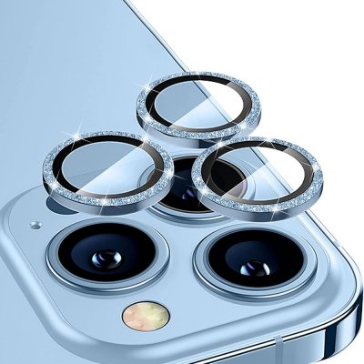 Köp Hat Prince Glitter Linsskydd iPhone 14 Pro/14 Pro Max Blå Online