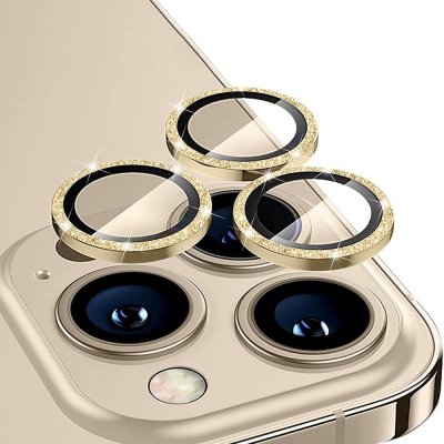 Köp Hat Prince Glitter Linsskydd iPhone 14 Pro/14 Pro Max Guld Online