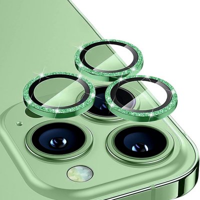 Köp Hat Prince Glitter Linsskydd iPhone 15 Pro/15 Pro Max Grön Online