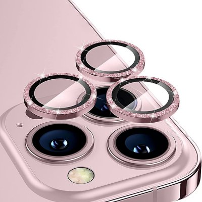 Köp Hat Prince Glitter Linsskydd iPhone 15 Pro/15 Pro Max Rosa Online