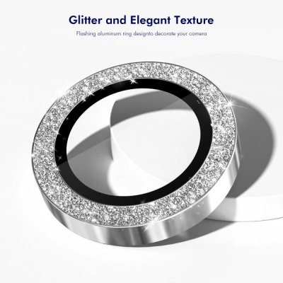 Glitter Linsskydd Samsung Galaxy S25 Edge Svart