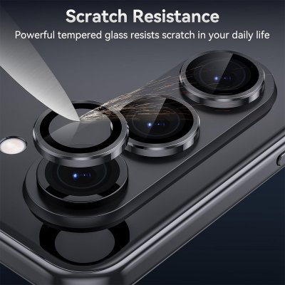 Härdat Glas Linsskydd Samsung Galaxy Z Fold 7 Svart