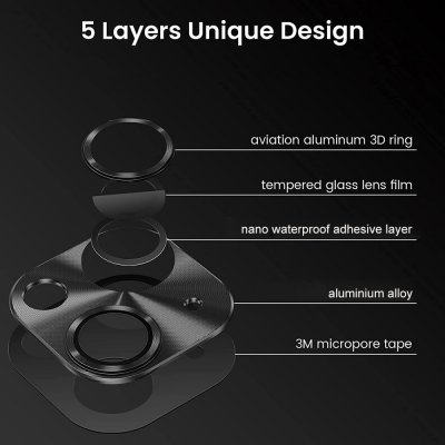 Köp Hat Prince Kameraskydd Aluminium iPhone 15/iPhone 15 Plus Blå Online