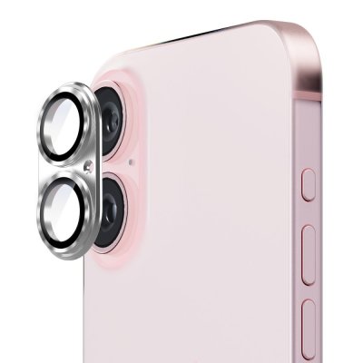 Kameraskydd Aluminium iPhone 16 Plus Silver