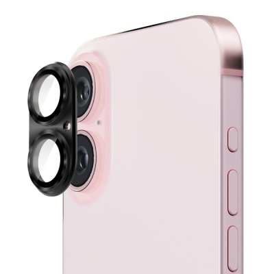 Kameraskydd Aluminium iPhone 16 Plus Svart