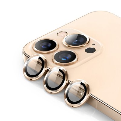 Köp Hat Prince Linsskydd iPhone 14 Pro/14 Pro Max Härdat Glas Guld Online