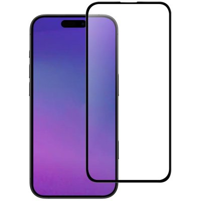 Heltäckande härdat glas skärmskydd för iPhone 17 i svart med ram