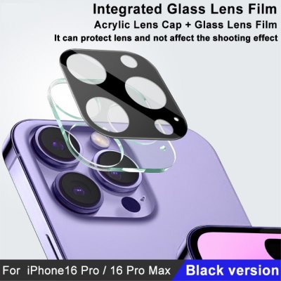 Härdat Glas Linsskydd iPhone 16 Pro Max Svart