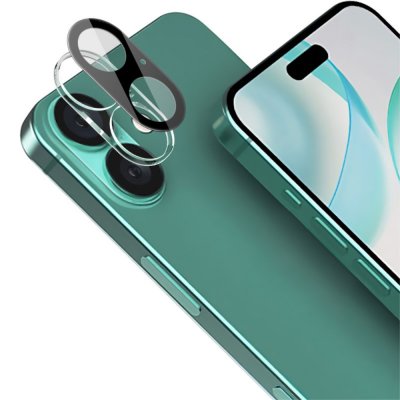 Härdat Glas Linsskydd iPhone 16 Plus Svart