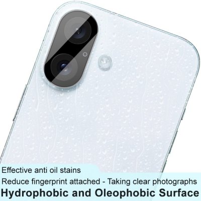 Härdat Glas Linsskydd iPhone 16 Plus Svart