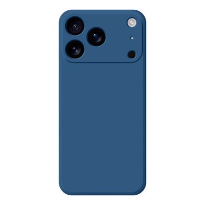 Blått TPU-skal för iPhone 17 Pro med minimalistisk design och precis passform