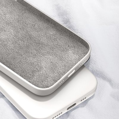 Insida av iPhone 17 Pro skal i blå TPU med skyddande mikrofiberlager