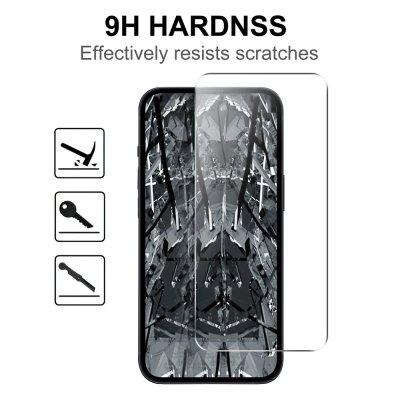 Skyddsfilm i härdat glas 0.3mm för iPhone 17 Pro med reptåligt ytskikt