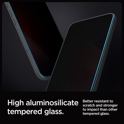 iPhone 16 Pro med högtransparens och sekretessfunktion från sidan