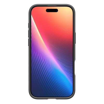 Framsida av iPhone Air med Spigen Liquid Air skal i matt svart