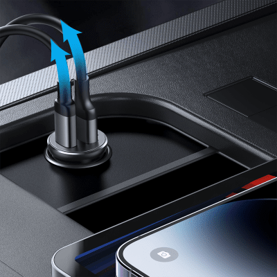 Köp Joyroom Mini Dual Port Billaddare USB-C PD 30W Svart online