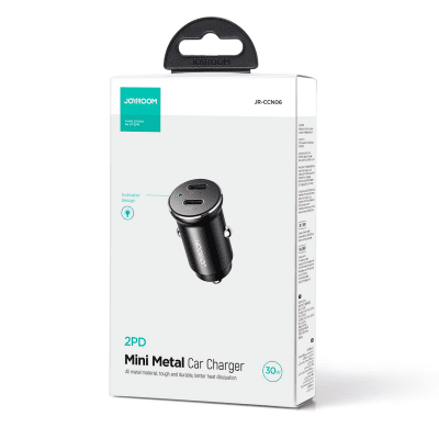 Köp Joyroom Mini Dual Port Billaddare USB-C PD 30W Svart online