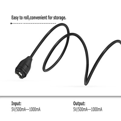 Flexibel laddsladd för Garmin Fenix 8 47mm, 1 meter lång