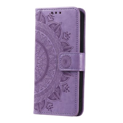 stängt mandala mönstrat fodral till Galaxy A57 i lila – smidig och stilren design