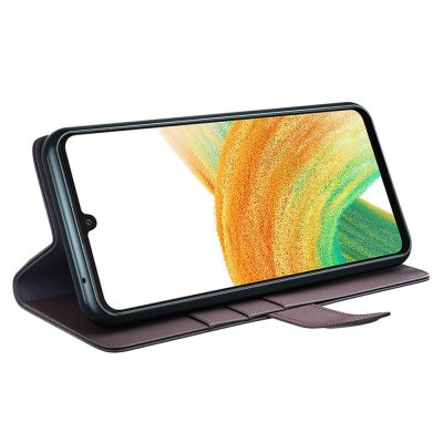 Köp Äkta Läderfodral Samsung Galaxy A33 Brun Online