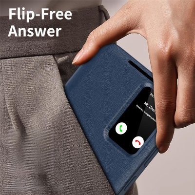 Slimmat blått fodral för Samsung Galaxy S25 Plus – bekvämt att bära i fickan