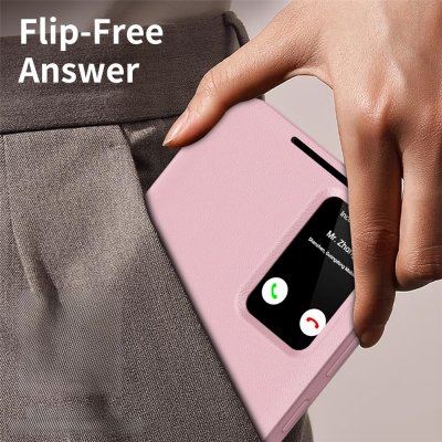 Rosa Smart View-fodral till Samsung Galaxy S26 – stilren vardagsanvändning