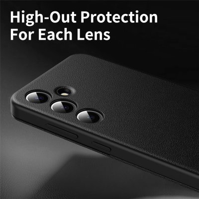 Kameraskydd på svart Smart View-läderfodral till Galaxy S26
